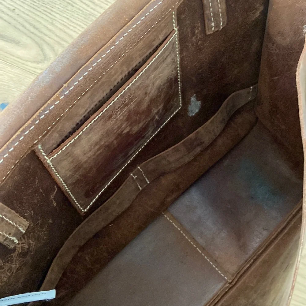 J. Crew Leather Messenger Bag
